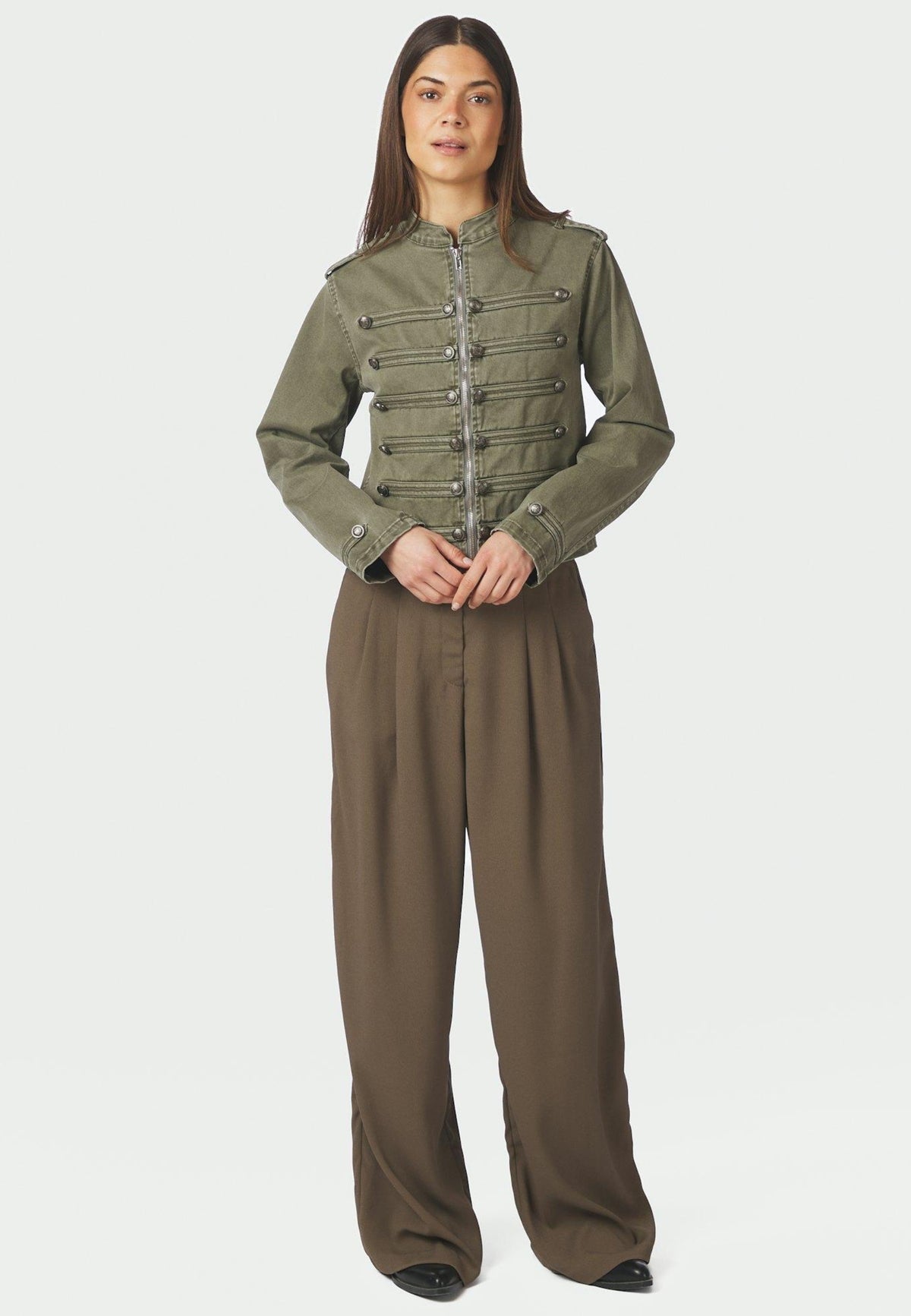 169610 Sivena Denim Jacket_Army_Model_3