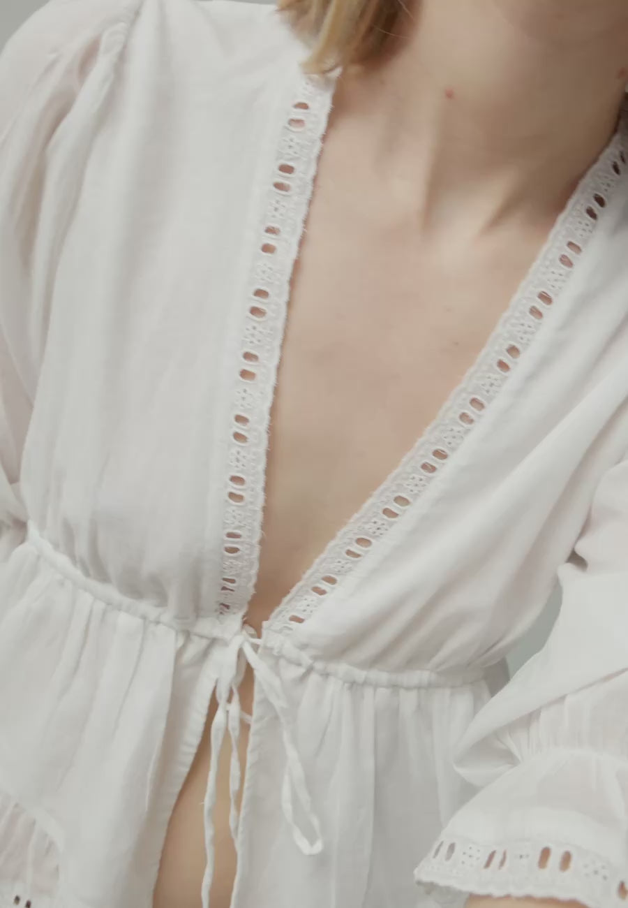169577 Ydelia S Voile Blouse_White_Video_0