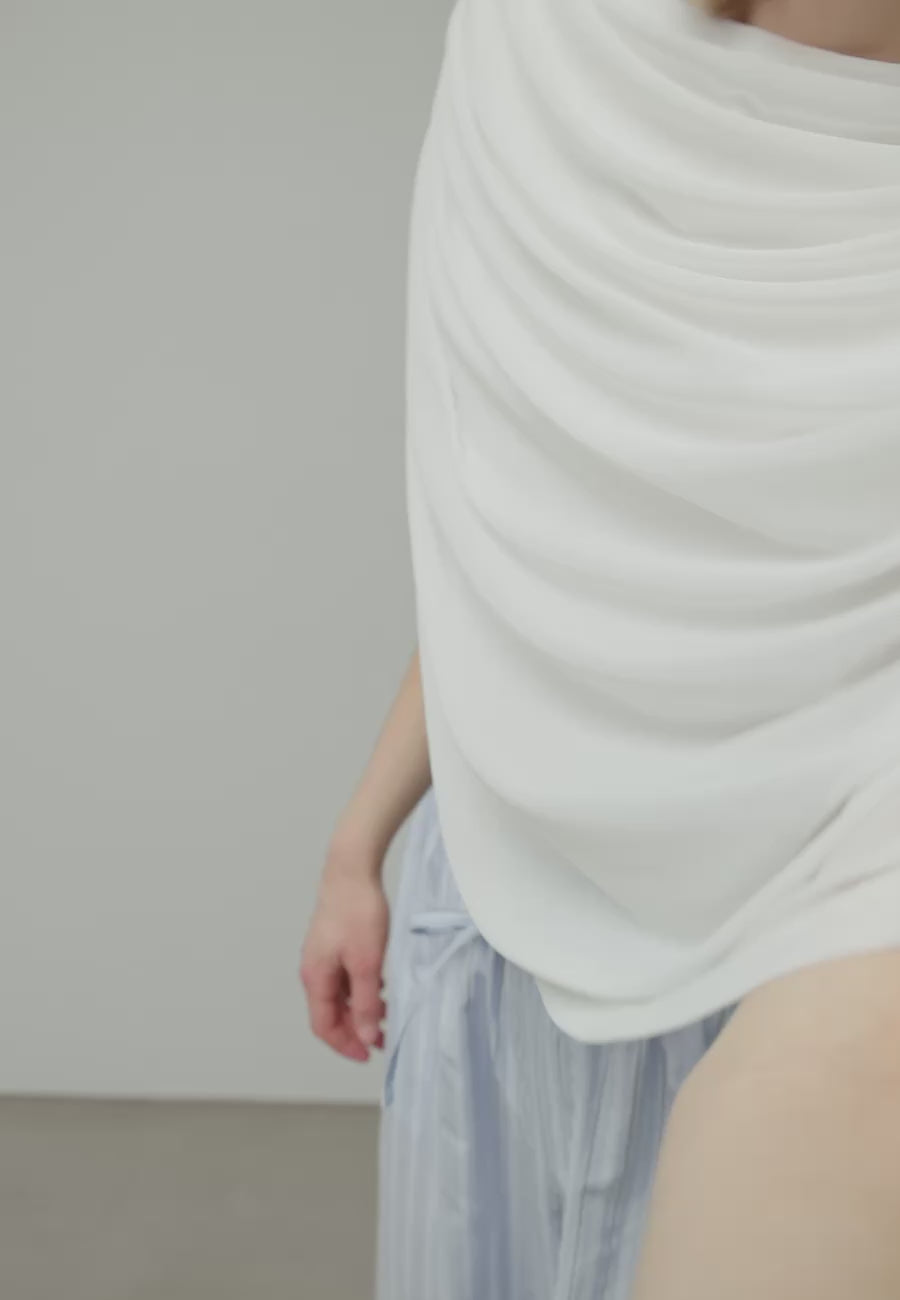 167447 Bottuna Drapy Mesh Top_Off White_Video_0