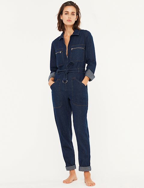 Global Funk Anniston Boilersuit - Denim blÃ¥